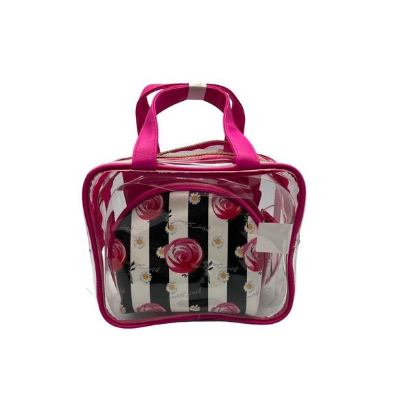 Betsey Johnson 3pc Cosmetic Bag Set - Picture 1 of 2